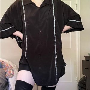 Barbed wire 4x button up shirt